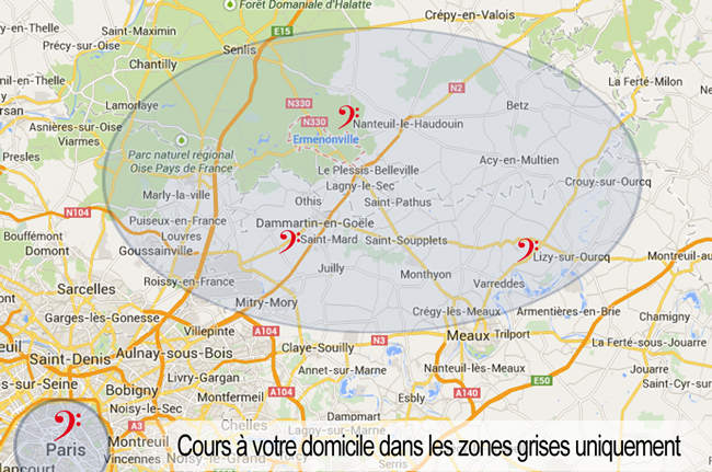 carte du champ d'action